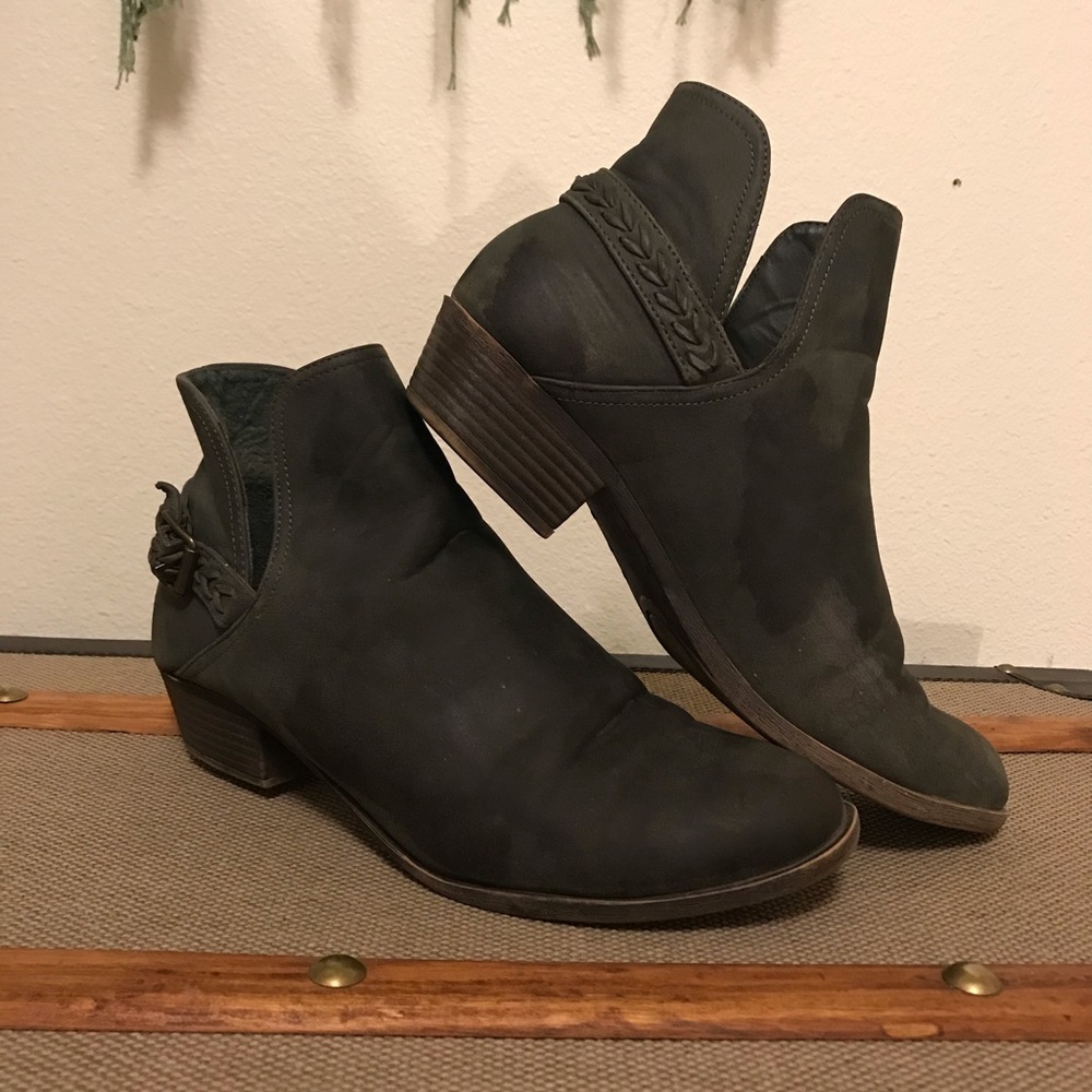 Green Heeled Booties